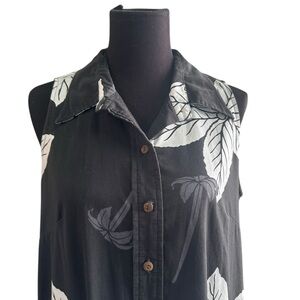 Vintage Sig Zane Sleeveless Button-Front Maxi Dress 🌺 Size Large